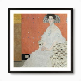 Woman In White Art Print