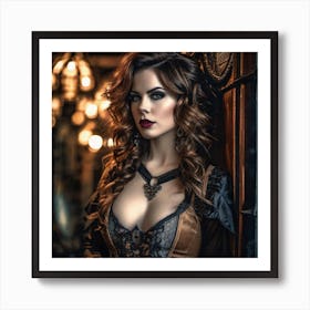 Steampunk Beauty Art Print