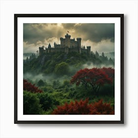 Castle In The Fog Art Print