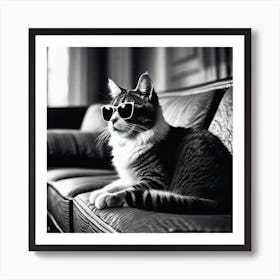 Cat In Sunglasses 1 Art Print