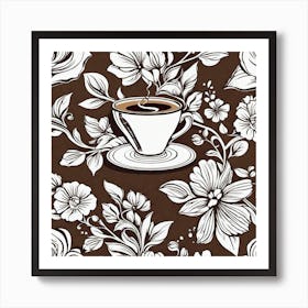 Coffee And Flowers 3 Art Print