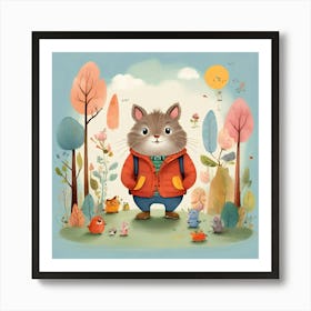 Hamster In The Forest Art Print