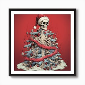 Merry Christmas! Christmas skeleton 26 Art Print