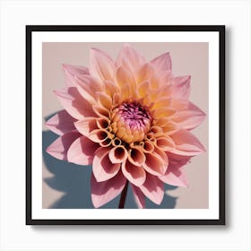 "Blooming Brilliance" is a photographic masterpiece showcasing the exquisite detail and delicate gradients of a dahlia in bloom. The soft pastel pinks and warm peach tones of the petals converge to create a soothing yet vibrant spectacle, celebrating the natural perfection of floral forms. This artwork captures the essence of spring and rebirth, making it an ideal decor choice for those seeking to bring the serenity and beauty of nature into their home or office. With its lifelike clarity and captivating color palette, "Blooming Brilliance" is a testament to the splendor of nature's artistry, perfect for flower enthusiasts and art collectors alike. Art Print