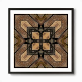 Wooden Texture Geometric Pattern Art Print