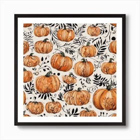 Pumpkins Pumpkin Painting Inspo ( Bohemian Design ) Art Print