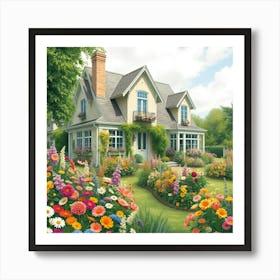 Beautiful mansion 1 Art Print