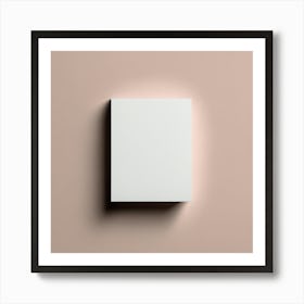 White Box On A Pink Wall Art Print