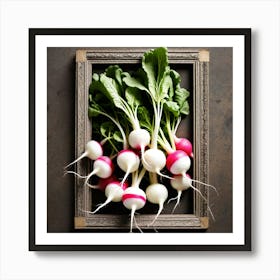 Radish As A Frame (41) Art Print