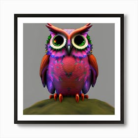 Colorful Owl 34 Art Print