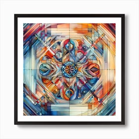 Stained Glass Design Art Print