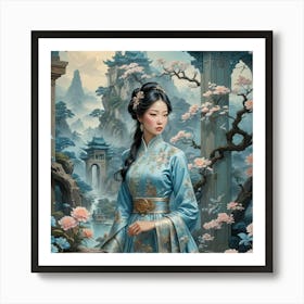 Chinese Lady Art Print