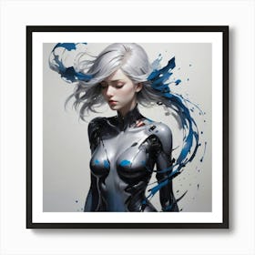 Robot Girl Art Print