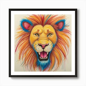 Lion Head 10 Art Print