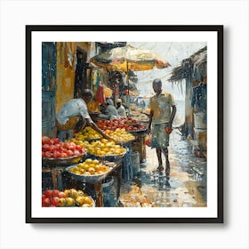 Fruit Market Art Print