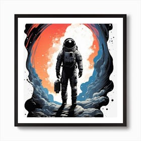 Astronaut In Space Art Print