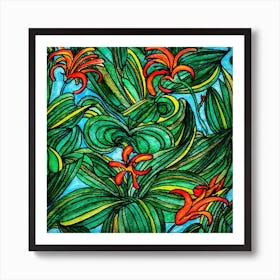 Florida Orange Blossom Square Art Print