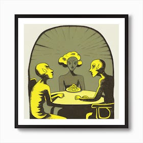 People are eating Art Print