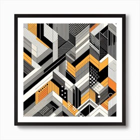 Gray and yellow 1 Art Print