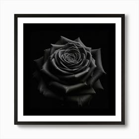 Black Rose Art Print