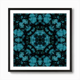 Abstract Pattern Dark Blue Indigo 3 Art Print