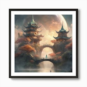 Asian Landscape Painting Art Print