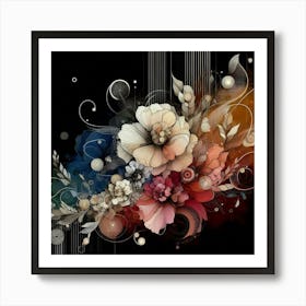 Abstract Floral Painting 2 Art Print