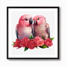 Couple Of Parrots 4 Art Print