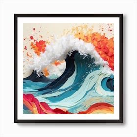 Wave Paper Art Art Print