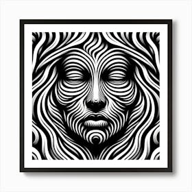 Zebra Head Art Print