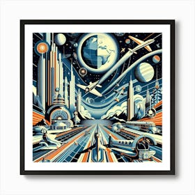 Space Travel Poster Art Print