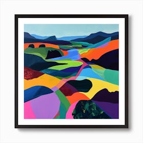 Colourful Abstract Dartmoor National Park England 4 Art Print