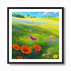 Field Of Flowers Art Print