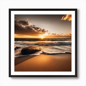 Sunset On The Beach 712 Art Print