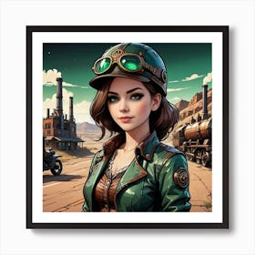 Steampunk Girl Art Print