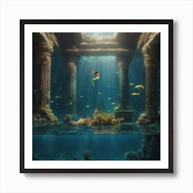 Cool Underwater mermaid, mystical Art Print