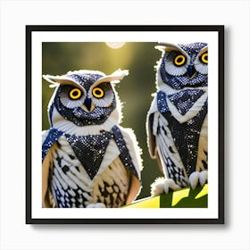 Owls 3 Art Print