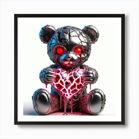 Teddy Bear With Broken Heart 1 Art Print