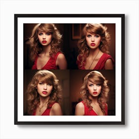 Taylor Swift 4 Portraits Art Print