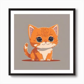 Orange Kitten Art Print