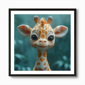 Cutie Giraffe Art Print