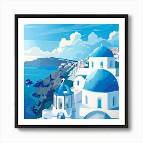 Santorini Island Greece 1 Art Print