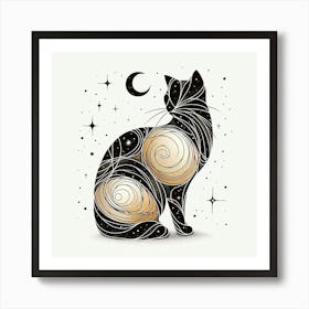 Feline Cat Creative Artwork Illustration 159 Art Print