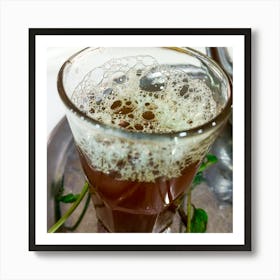 Cup Of Tea with foam and bubbles 2 Art Print