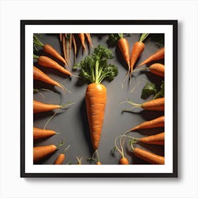 Carrots In A Circle 33 Art Print