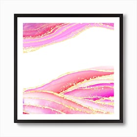 Sparkling Pink Agate Texture 03 Art Print