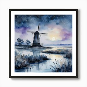 fenland night Art Print