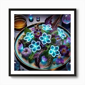 A Futuristic Dish Called Celestial Bloom Salad, Art Print