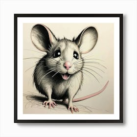 Cute Mouse Art Print