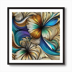 Abstract Floral Pattern Art Print